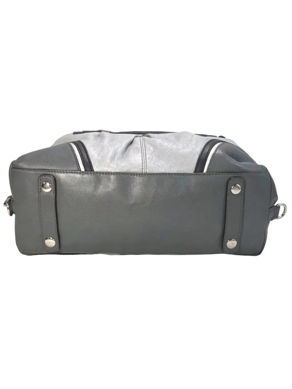 Coach 2012 Ashley Spectator 2-Way Gray Leather Satchel Bag Purse F17455